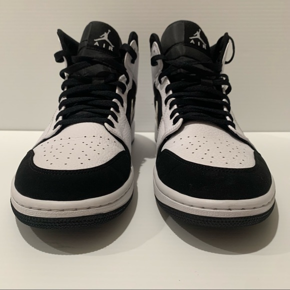 JORDAN 1 Mid White Black Tuxedo Size 13 VNDS Mint - Picture 2 of 9